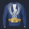 Elvis Phoenix Navy And White Long Sleeves Costume, S-5XL US Size, Gift For Him