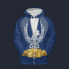 Elvis Phoenix Navy And White Zip Hoodie Costume, S-5XL US Size, Gift For Him