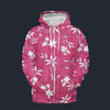 Elvis Pink Aloha Fleece Zip Hoodie Costume, S-5XL US Size, Gift For Him