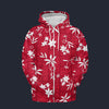 Elvis Red Aloha Fleece Zip Hoodie Costume, S-5XL US Size, Gift For Him