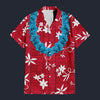 Modetrail Elvis Presley Red Aloha Hawaiian Flower Necklace Hawaiian Shirt Costume, Elvis Presley Costume S-5XL US Size, Unisex Button Down Shirt