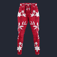 Modetrail Elvis Presley Red Aloha Hawaiian Flower Necklace Sweatpants Costume, Elvis Presley Costume S-5XL US Size, Gift For Him