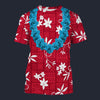 Modetrail Elvis Presley Red Aloha Hawaiian Flower Necklace T-shirt Costume, Elvis Presley Costume S-5XL US Size, Gift For Him
