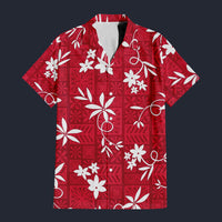 Elvis Red Aloha Hawaiian Shirt Costume, S-5XL US Size, Unisex Button Down Shirt