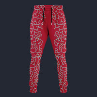 Elvis Red Swirl Sweatpants Costume, S-5XL US Size, Gift For Him