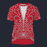 Elvis Red Swirl T-shirt Costume, S-5XL US Size, Gift For Him