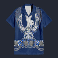 Elvis Royal Blue Phoenix Hawaiian Shirt Costume, S-5XL US Size, Unisex Button Down Shirt