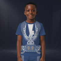 Modetrail Elvis Presley Royal Blue Phoenix T-shirt Costume For Kid, S-5XL US Size