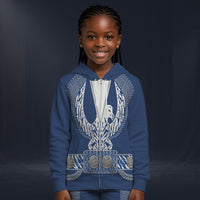 Modetrail Elvis Presley Royal Blue Phoenix Zip Hoodie Costume For Kid, S-5XL US Size