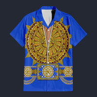 Modetrail Elvis Presley Sundial Blue Hawaiian Shirt Costume, S-5XL US Size, Unisex Button Down Shirt