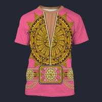 Modetrail Elvis Presley Sundial Pink Tracksuit Costume Hoodie Sweatshirt T-Shirt Sweatpants, S-5XL US Size