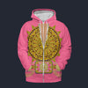 Modetrail Elvis Presley Sundial Pink Zip Hoodie Costume, S-5XL US Size, Gift For Him