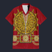 Modetrail Elvis Presley Sundial Red Hawaiian Shirt Costume, S-5XL US Size, Unisex Button Down Shirt