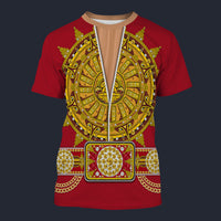 Modetrail Elvis Presley Sundial Red Tracksuit Costume Hoodie Sweatshirt T-Shirt Sweatpants, S-5XL US Size