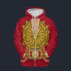 Modetrail Elvis Presley Sundial Red Zip Hoodie Costume, S-5XL US Size, Gift For Him