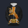 Elvis Tiger Black Fleece Hoodie Costume, S-5XL US Size, Gift For Him