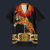 Modetrail Elvis Presley Tiger Black Hawaiian Flower Necklace Hawaiian Shirt Costume, Elvis Presley Costume S-5XL US Size, Unisex Button Down Shirt