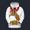 Modetrail Elvis Presley Tiger Hawaiian Flower Necklace Fleece Hoodie Costume, Elvis Presley Costume S-5XL US Size, Gift For Him