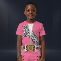 Modetrail Elvis Presley Tiger Pink T-shirt Costume For Kid, S-5XL US Size