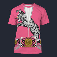 Elvis Tiger Pink Tracksuit Costume Hoodie Sweatshirt T-Shirt Sweatpants, S-5XL US Size