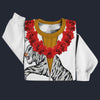 Modetrail Elvis Presley Tiger White Hawaiian Flower Necklace Sweater Costume, Elvis Presley Costume S-5XL US Size, Gift For Him