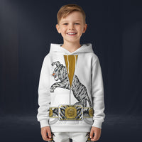 Modetrail Elvis Presley Tiger White Fleece Hoodie Costume For Kid, S-5XL US Size