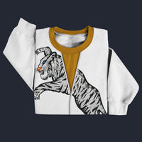 Elvis Tiger White Sweater Costume, S-5XL US Size, Gift For Him