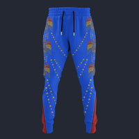 Modetrail Elvis Presleys Aloha Eagle Blue Hawaiian Flower Necklace Sweatpants Costume, Elvis Presley Costume S-5XL US Size, Gift For Him