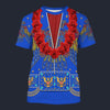 Modetrail Elvis Presleys Aloha Eagle Blue Hawaiian Flower Necklace T-shirt Costume, Elvis Presley Costume S-5XL US Size, Gift For Him
