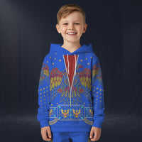 Modetrail Elvis Presleys Aloha Eagle Blue Fleece Hoodie Costume For Kid, S-5XL US Size