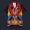 Modetrail Elvis Presley American Eagle Black Hawaiian Flower Necklace Hawaiian Shirt Costume, Elvis Presley Costume S-5XL US Size, Unisex Button Down Shirt