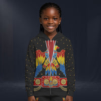 Modetrail Elvis presley American Eagle Black Fleece Zip Hoodie Costume For Kid, S-5XL US Size