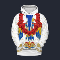 Modetrail Elvis presley American Eagle Hawaiian Flower Necklace Hoodie Costume, Elvis Presley Costume S-5XL US Size, Gift For Him