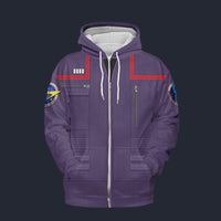 Modetrail Star Trek Engineering Division Uniform 2150s Command Fleece Zip Hoodie Costume, S-5XL US Size, Gift For Him