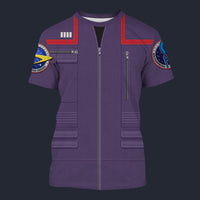 Modetrail Star Trek Engineering Division Uniform 2150s Command T-shirt Costume, S-5XL US Size, Gift For Him