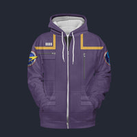Modetrail Star Trek Engineering Division Uniform 2150s Operations Zip Hoodie Costume, S-5XL US Size, Gift For Him
