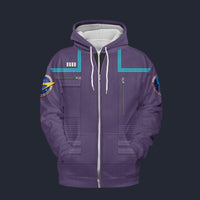 Modetrail Star Trek Engineering Division Uniform 2150s Science Fleece Zip Hoodie Costume, S-5XL US Size, Gift For Him