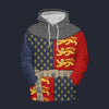 Modetrail England Henry V Fleece Hoodie Costume, British Costume S-5XL US Size, Gift For Him