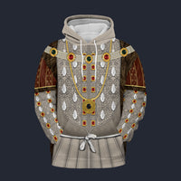 Modetrail England Henry VIII Fleece Hoodie Costume, British Costume S-5XL US Size, Gift For Him