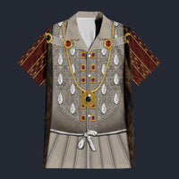 Modetrail England Henry VIII Hawaiian Shirt Costume, British Costume S-5XL US Size, Unisex Button Down Shirt