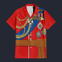 Modetrail England Prince Philip Hawaiian Shirt Costume, British Costume S-5XL US Size, Unisex Button Down Shirt