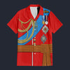 Modetrail England Prince William Hawaiian Shirt Costume, British Costume S-5XL US Size, Unisex Button Down Shirt