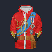 Modetrail England Prince William Zip Hoodie Costume, British Costume S-5XL US Size, Gift For Him