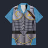 Modetrail Fierce Deity Link Hawaiian Shirt Costume, The Legend of Zelda Costume S-5XL US Size, Unisex Button Down Shirt