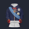 Modetrail France Charles X Fleece Zip Hoodie Costume, France Costume S-5XL US Size, Gift For Him