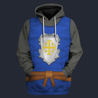 Modetrail France County Of Edessa Knight Fleece Hoodie Costume, British Costume S-5XL US Size, Gift For Him
