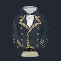 Modetrail France Gilbert du Motier de La Fayette Hoodie Costume, France Costume S-5XL US Size, Gift For Him