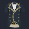 Modetrail France Gilbert du Motier de La Fayette T-shirt Costume, France Costume S-5XL US Size, Gift For Him