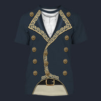 Modetrail France Gilbert du Motier de La Fayette T-shirt Costume, France Costume S-5XL US Size, Gift For Him