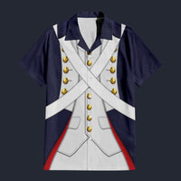 Modetrail France Grenadier-Imperial Guard Infantry (1806-1815) Hawaiian Shirt Costume, France Costume S-5XL US Size, Unisex Button Down Shirt
